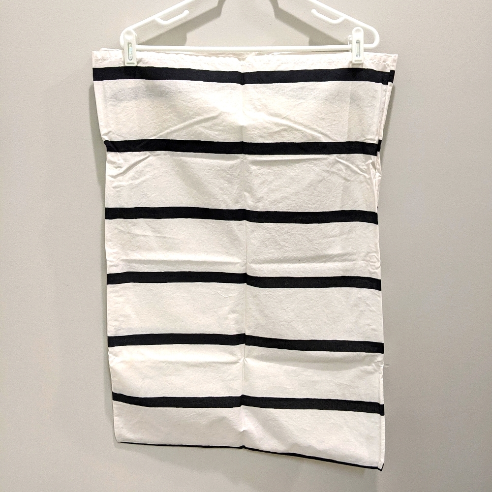 Ikea black & white striped pillow sham/cover